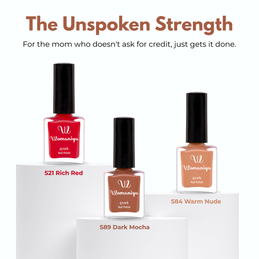 The Unspoken Strength – Glossy Nail Polish Combo (Pack of 3)