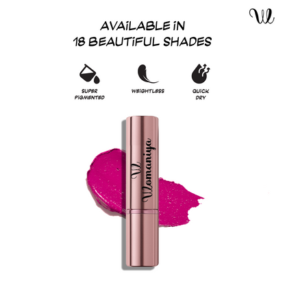 Womaniya Creamy Matte Bullet Lipstick - WL09 - Fuschia Pink